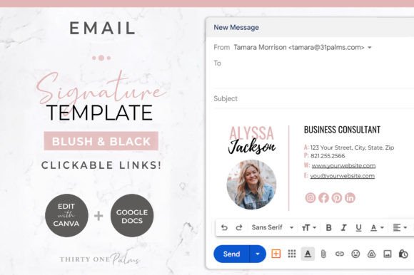 Download Email Signature | Canva + Gmail - Nature Collection