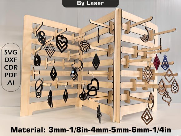 Download Keychains and Jewelry Stand Laser Cut - Jewelry Collection