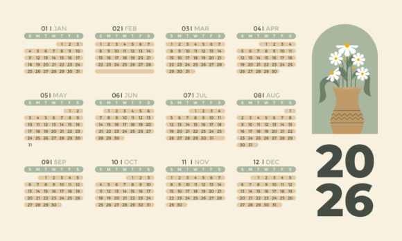 Download 2026 Neutral Tones Minimalist Calendar - Minimalist Collection