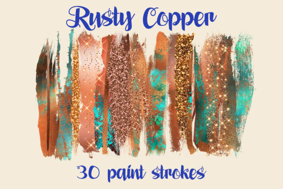 Download Rusty Copper Brush Strokes - Rusty Collection