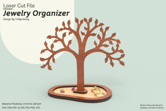 Download Tree Jewelry Display | Laser Cut File - Jewelry Collection